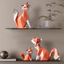 Tượng động vật Fox Light Luxury Resin Trang trí nhà cửa
