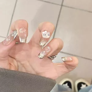 Mèo kitty Dễ Thương Mắt Handmade Đeo Móng Tay Cao Cấp Gương Ma Thuật Bột Mắt Mèo Pháp Ngọt Ngào Phong Cách Mát Mẻ Gương Ma Thuật Làm Móng Tay