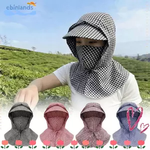 Mũ làm việc hái trà EBINLANDS, Mũ chống nắng mặt có thể tháo rời thoáng khí, Vành rộng thực tế Bọc toàn bộ Mũ ngư dân nhẹ Mùa hè