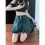 Váy Denim cổ điển phong cách Hot Girl kiểu Mỹ cạp cao xếp ly Phiên bản chữ A thon gọn hơn che chân váy ngắn chống chói dành cho nữ