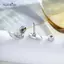 AqToCna Zircon Mặt Dây Chuyền Chữ Thập Cánh Bông Tai Nữ Micro Sọc Trang Sức Thanh Lịch Cho Bé Gái Thời Trang Đi Chơi Và Sự Kiện AqToCna