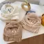 AqToCna Mới Gấu Dễ Thương Mũ Tai Khăn Găng Tay Bộ Mùa Đông Nữ Beanies Mũ Ấm Áp Thường Ngày Sang Trọng Mũ Thường Ngày Lông Cừu Chắc Chắn Cô Gái Kawaii Hiện Nay AqToCna