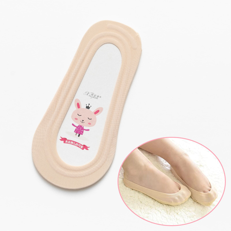 Trẻ Em Thuyền Tất Mùa Hè Mỏng Phong Cách Silicon Chống Trơn Trượt Thấp Cắt Bé Gái Băng Lụa Vô Hình Tất Nông Miệng Bé Chống Rơi Gót Chân Dễ Thương MUPM