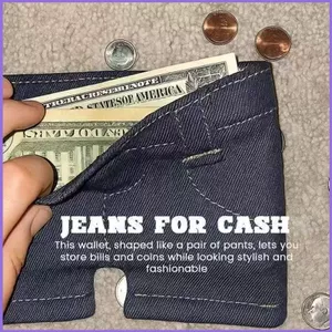 SQ11 2026 Ví Đựng Tiền Xu Thời Trang Sáng Tạo Quần Jean Denim Thiết Kế Đựng Thẻ