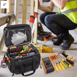 Túi đựng dụng cụ chống nước màu đen đa chức năng - Đế đệm dày để làm việc ngoài trời