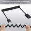 Cáp nối dài HDMI 2.1 lò xo cuộn, Nữ sang Nam, 1,2m, 8K @ 60Hz / 4K @ 120Hz, OD 4.0mm Slim, Phích cắm HDMI 90 độ, dành cho máy tính xách tay, TV, Màn hình