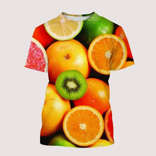 Unisex Nhanh Khô Áo Thun Thường Ngày Họa Tiết Trái Cây Mùa Hè 3D In Tee, Dạo Phố Hàng Ngày
