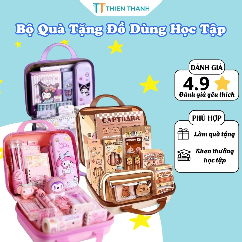 Set Quà Tặng Văn Phòng Phẩm Cho Bé - Bộ Đồ Dùng Học Tập Hộp Bút, Bút Chì Cute Quà Sinh Nhật