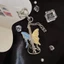 Unstop * Độc Đáo Bướm Bass Guitar Móc Khóa Chủ Đề Âm Nhạc Mát Mẻ Hợp Kim Handmade Cho Nữ Thanh Thiếu Niên Trang Trí Thời Trang