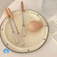 Máy đánh trứng mini cán gỗ bằng thép không gỉ, dụng cụ nhà bếp gia dụng, dụng cụ làm bánh.