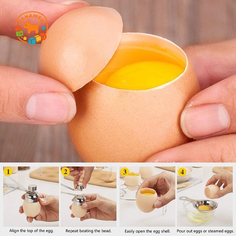 CANAMEK Máy cắt trứng bằng thép không gỉ Vỏ trứng Topper Dụng cụ mở vỏ Dụng cụ nấu ăn nhà bếp CSF