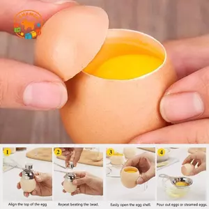 CANAMEK Máy cắt trứng bằng thép không gỉ Vỏ trứng Topper Dụng cụ mở vỏ Dụng cụ nấu ăn nhà bếp CSF