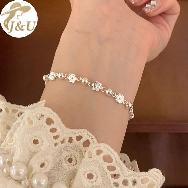 JU Bạc Zircon Trái Tim Vòng Tay Cho Bé Gái 1 Dây Xích Lấp Lánh Ngọt Ngào Trang Sức Tinh Tế Quà Tặng Dễ Thương Cho Sinh Nhật Phụ Kiện VN