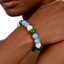 Vòng tay đá tự nhiên - Đá mặt trăng mã não xanh Aquamarine - Handmade Unisex Healing