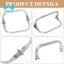 2 Chiếc 6 Inch Kim Loại Ví Khung Hình Chữ Nhật Túi Kiss Khóa Chữ U Túi Tay Cầm Vòm Khung Bên Trong Hình Ống Phần Cứng