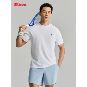 Wilson Mới Nam Hấp Thụ Độ Ẩm Hàng Ngày Chống Nắng Quần Vợt Thể Thao Tay Ngắn 200GSM Mềm Mại Chất Lượng Cao Áo Sơ Mi Thường Ngày