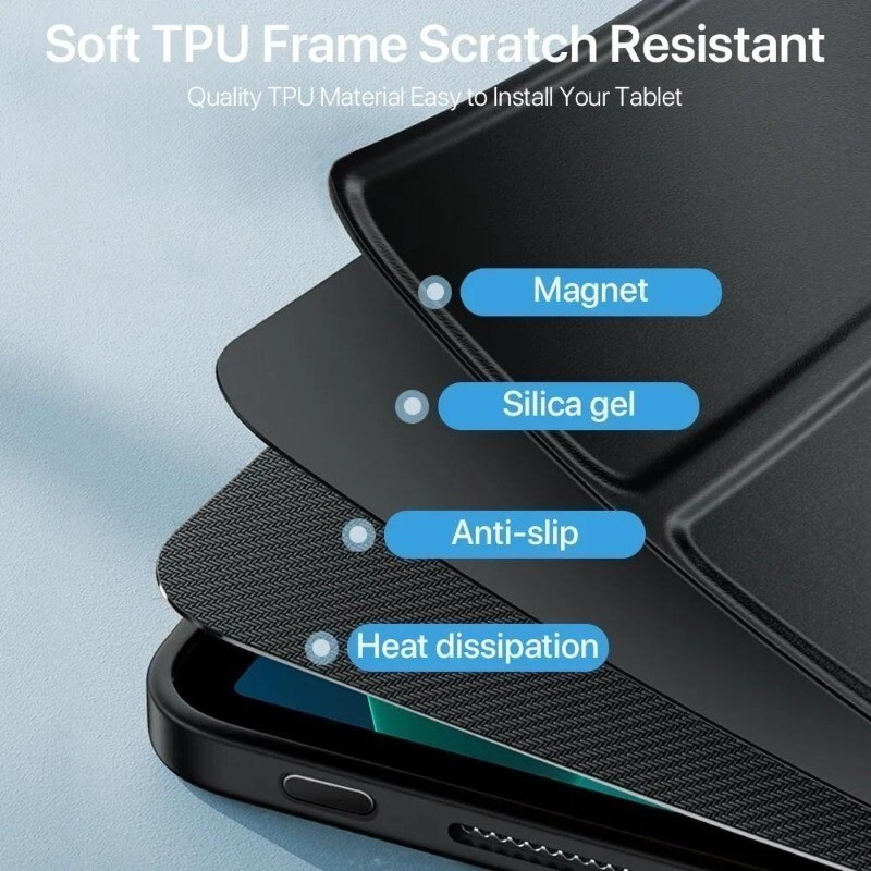 Ốp điện thoại Máy Tính Bảng Cho vivo Pad 6 5e 5 3 2 Pro 11 12.1 12.3 Mềm TPU Lưng Đứng Vỏ Máy Tính Bảng Cho vivo Pad SE 12.3 Air 11.5 Vỏ Silicon Chống Trầy Xước