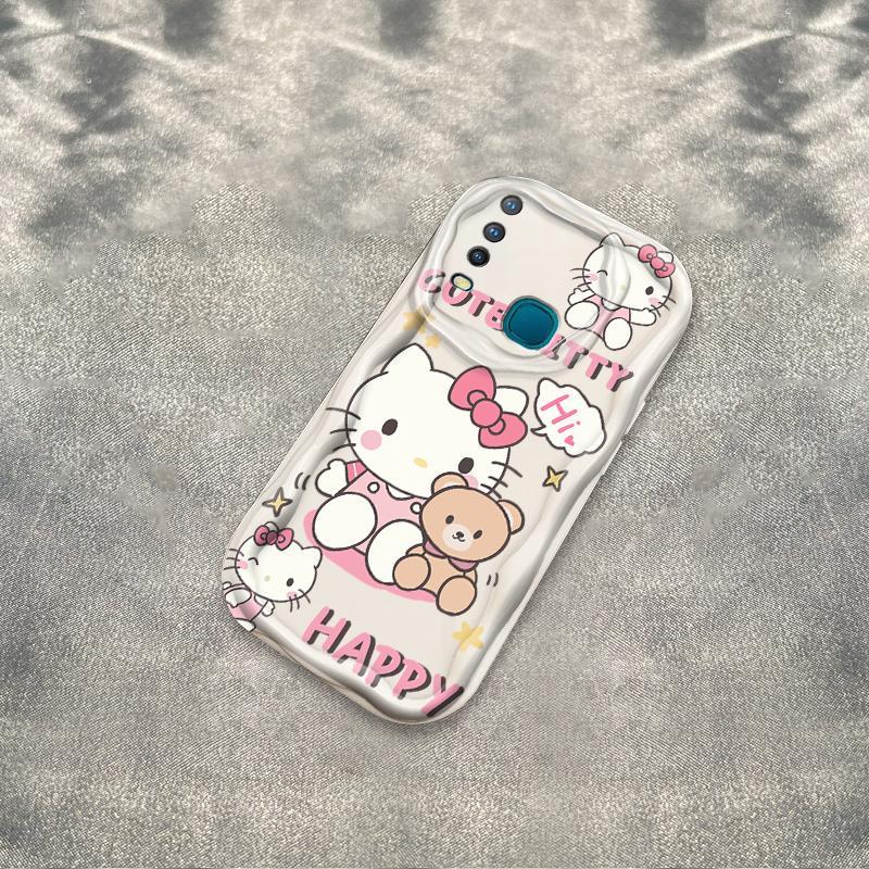 Thích hợp cho VIVO Y17 Y12 / Y12i Y15 1901 1902 1904 1940 Vỏ điện thoại chống sốc TPU mềm 3D Kitty Rilakkuma