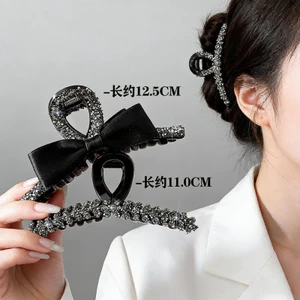 Đen Lớn Vuốt Tóc Kẹp Voluminous Cá Mập Kẹp Hợp Thời Trang Lớn Phụ Kiện Tóc Cho Nữ