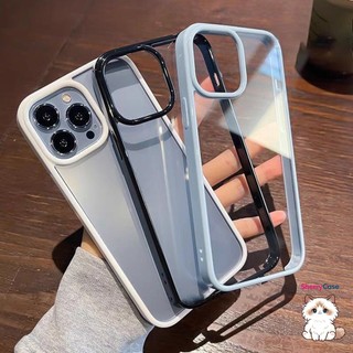 Ốp Lưng IPhone 16 17 11 15 13 12 14Pro Max X XS Max 7 8 Plus XR Ốp Lưng Chống Sốc Acrylic Macaroon Sang Trọng Màu Trơn
