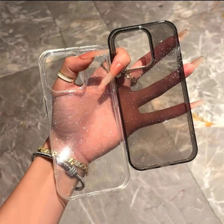 Fine Flash Long lanh Vỏ tương thích cho iPhone 13 12 11 15 16 14 17Pro Max 7Plus 8 Xs Xs Max Vỏ điện thoại trong suốt