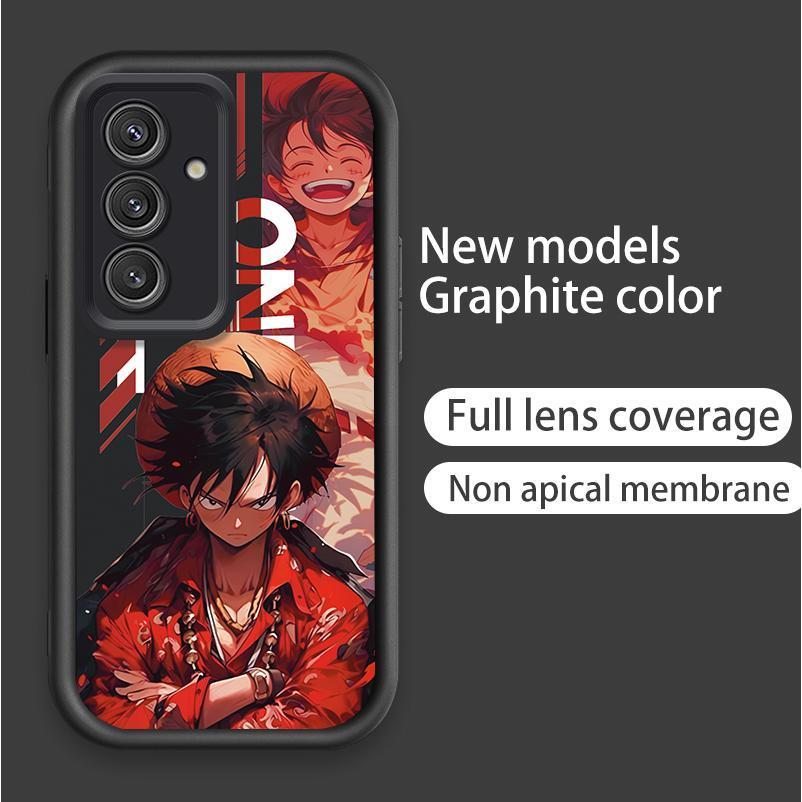 Ốp Lưng Cho Samsung S20 S21 S22 S23 S24 S25 S26 PLUS FE + Hoạt Hình Silicone Bé Gái Mềm TPU One Piece Five Gear Luffy Angel Eye Vỏ Điện Thoại Chống Sốc