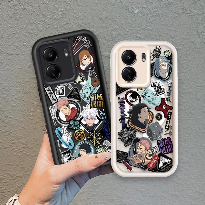 Ốp Lưng Cho Redmi 13C / POCO C65 Phim Hoạt Hình Silicon Bé Gái Vỏ Điện Thoại Mềm TPU Jujutsu Kaisen Anime Angel Eye Chống Sốc Ốp Lưng