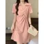 Đầm mm béo cỡ lớn mùa hè Phong cách Trung Quốc mới cải tiến Vỏ sườn xám bụng Ôm hơn Váy trung dài
