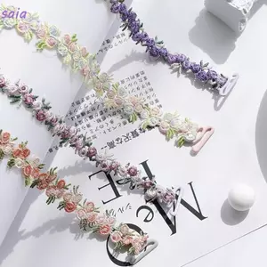 Dây đeo áo ngực hoa SAIA, Dây đeo vai có thể tháo rời chống trượt, Dây đeo vai hoa có thể điều chỉnh bằng vải Polyester co giãn Váy dự tiệc cưới