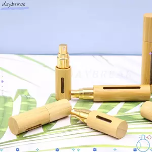 Chai nước hoa DAYBREAK 5 / 10ML, Máy phun di động bằng gỗ có thể đổ lại, Hộp đựng chất lỏng Mini đáy siêu mịn
