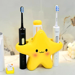 Giá đỡ bàn chải đánh răng Star Hoạt hình dễ thương Chậu rửa bàn chải đánh răng điện Giá lưu trữ YALX