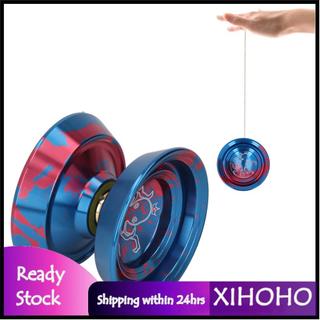xihoho Yoyo Đồ chơi không phản hồi Hợp kim hình tròn chuyên nghiệp nâng cao dành cho đào tạo (Đen