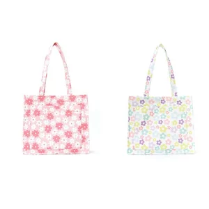 Túi Tote di động dung tích lớn in vải nhung dễ thương có giá trị cao
