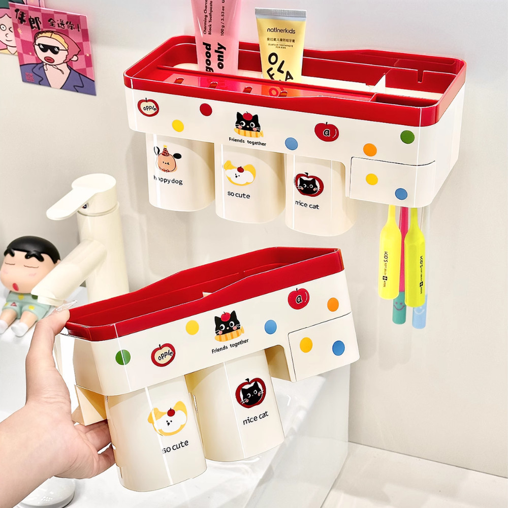 Giá Để Bàn Chải Đánh Răng HomeMate Pop-Up – Bộ Cốc Từ Tính Hút Nam Châm Gắn Tường, Kệ Đựng Đồ Nhà Tắm Đa Năng