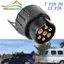 Ổ Cắm Adapter Đen Camper Caravan Chuyển Đổi Điện Towbar 12V DC 1 Chiếc