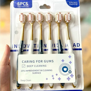 Combo 6 Bàn Chải Đánh Răng Lông Mềm – Làm Sạch Sâu, Bảo Vệ Nướu, Chống Trượt