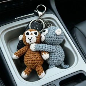 MỘT Móc Khóa Khỉ Handmade Quyến Rũ Hoàn Hảo Cho Ví Chìa Khóa Và Trang Trí Nhà Cửa
