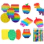< Pluscloth > Rainbow Push Bubble Fidget Toy Giảm căng thẳng Bong bóng silicon bật lên Trò chơi bóp giác quan Lo âu Bình tĩnh ủng hộ bữa tiệc cho trẻ em Người lớn Đồ chơi bàn văn phòng du lịch vui nhộn Đồ chơi Fidget