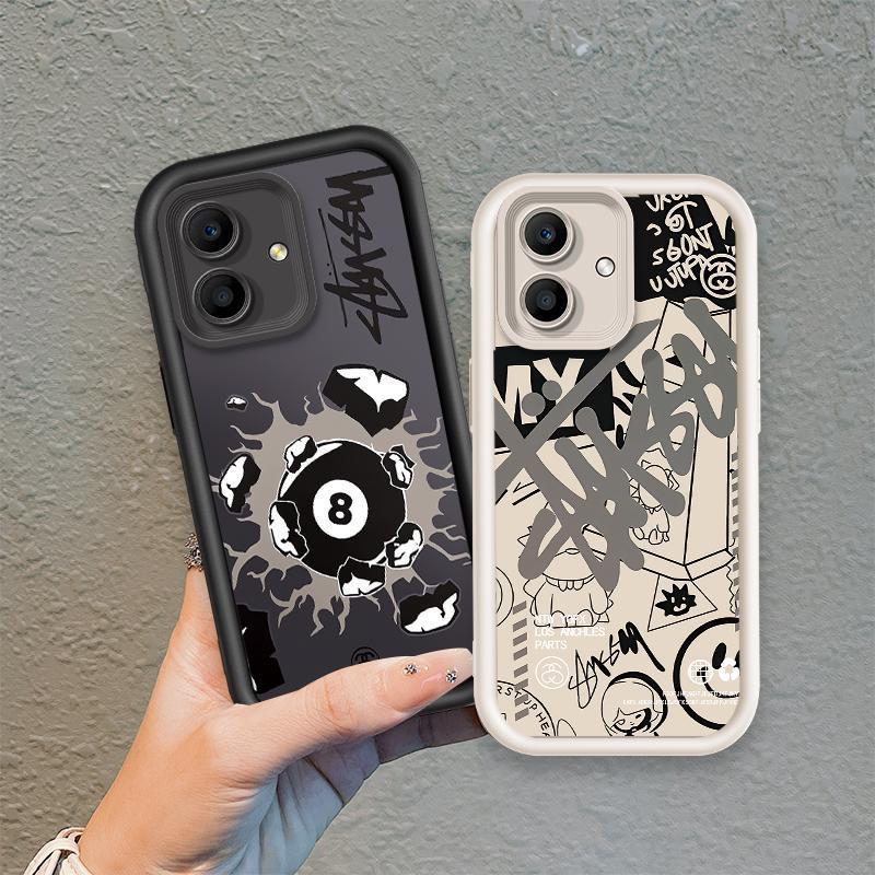 Ốp Lưng Cho OPPO A3X 4G 5G A3 NFC 4G 5G Phim Hoạt Hình Silicon Mềm Đáng Yêu Vỏ Điện Thoại TPU Bi-a Xu Hướng Mắt Thiên Thần Chống Sốc Ốp Lưng