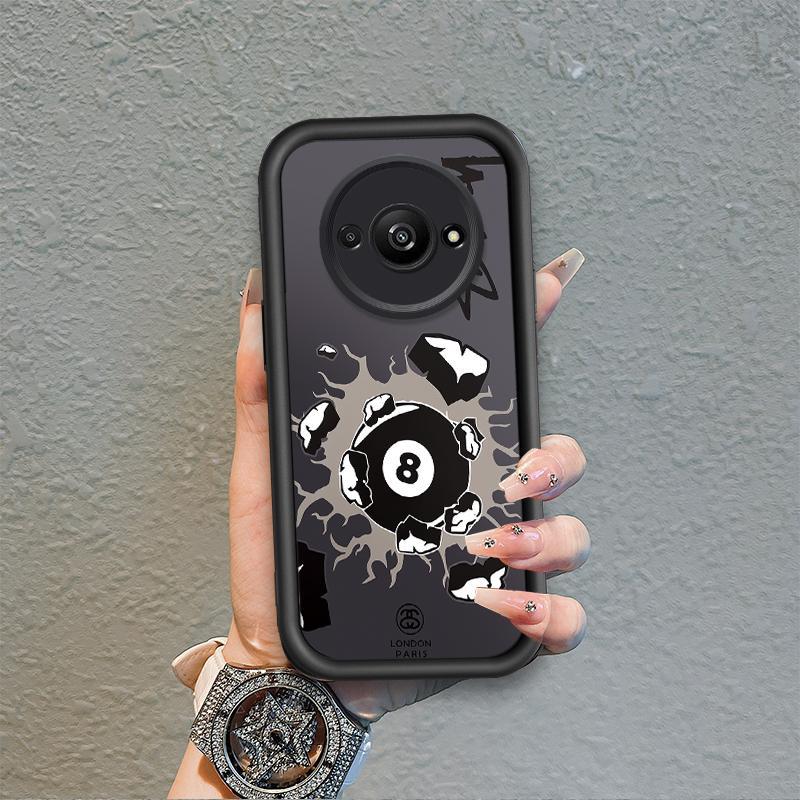 Ốp Lưng Cho Redmi A3 / POCO C61 4G Hoạt Hình Silicon Mềm Vỏ Điện Thoại TPU Bi-a Xu Hướng Mắt Thiên Thần Chống Sốc Ốp Lưng