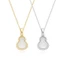 Dây chuyền bạc S925 với đá Chalcedony bầu, phong cách Trung Hoa