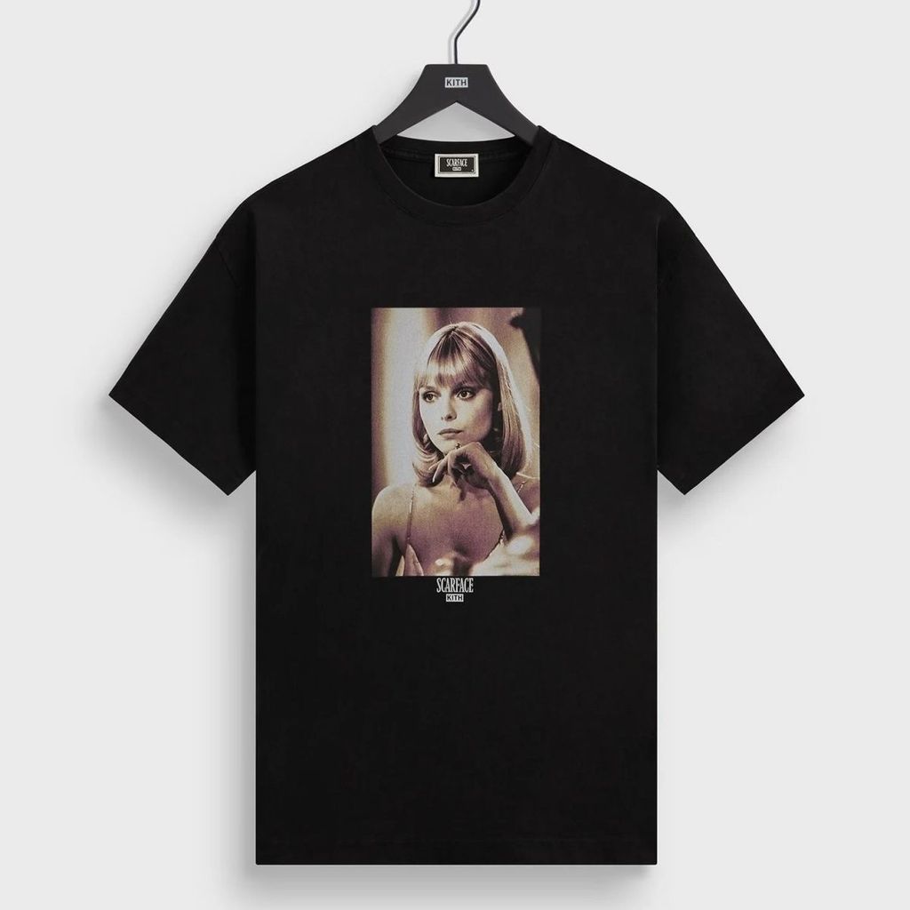 KITH Retro In Hình Thời Trang Ngắn Tay Rời Áo Thun Nam Nữ Cùng Phong Cách