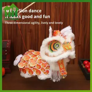 SWEET 2026 Tết Nguyên Đán Sư Tử Vũ Đèn Lồng Chống Thấm Nước Cổ Handmade Đèn Lồng DIY Chất Liệu Paage Với sel Đèn Lồng Dạ Quang n