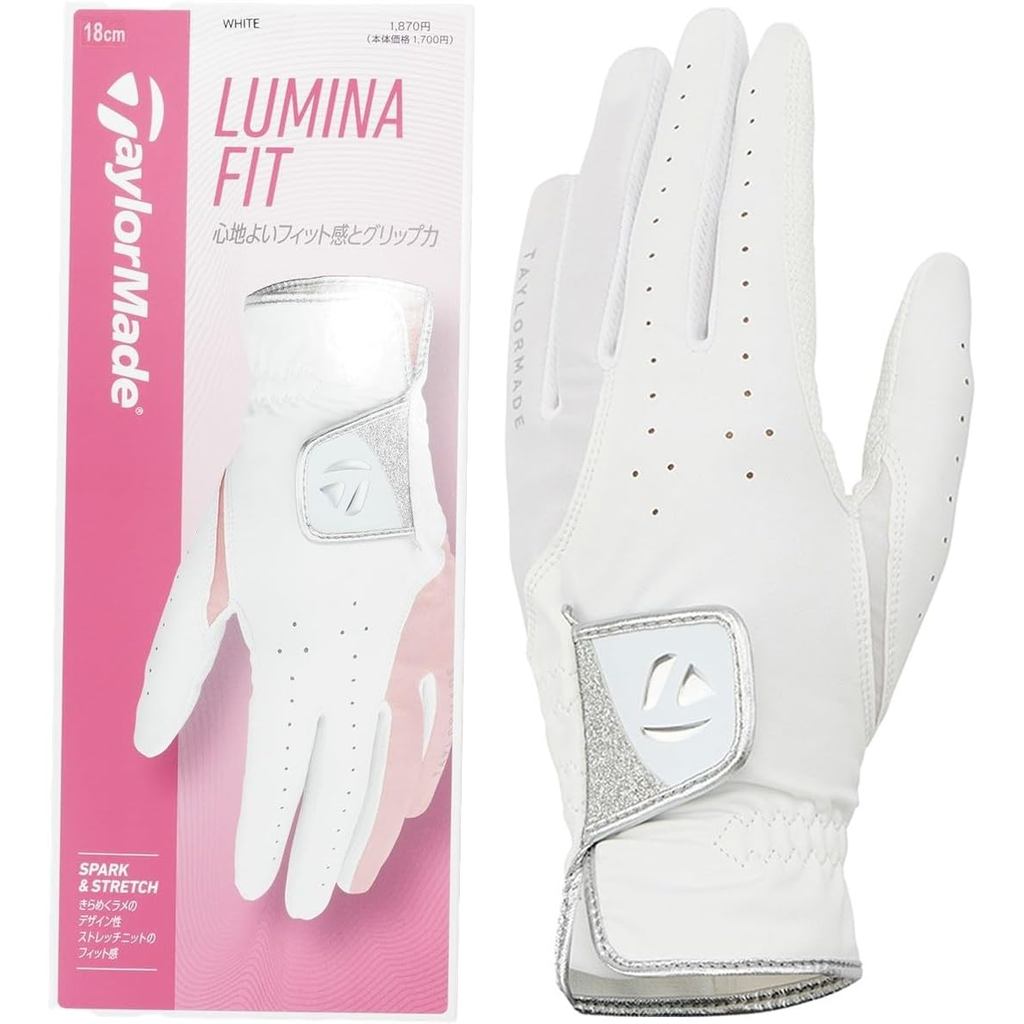 Găng tay golf nữ TaylorMade LuminaFit – Ôm tay, tăng cường độ bám & chống tia UV, tay trái
