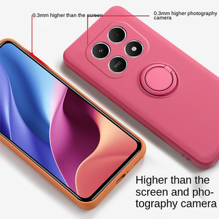 Ốp lưng Redmi Note 15 sang trọng Note 15 Pro 5G Vỏ silicon lỏng Giá đỡ vòng từ tính Chống sốc Dây buộc miễn phí Bảo vệ toàn diện Camera