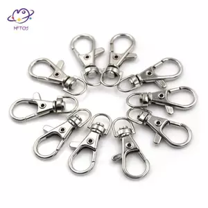 HFTOY 10 Cái / bộ Tôm Hùm Khóa Xoay Kích Hoạt Kẹp Móc Túi Chìa Khóa Ô Tô Móc Khóa ~