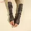 HFSHY Phụ Kiên Chụp Ảnh Bối Cảnh Thời Trang Lưới Lấp Lánh & Găng Tay Ren Trang Trí Móng