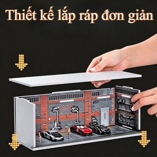 1: 64 Diecast Display Case Clear Acrylic LED Chiếu sáng Chống bụi USB Powered Hội cho Bộ sưu tập