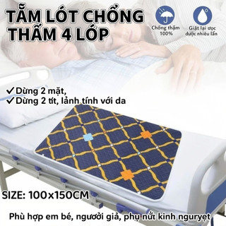 Tấm lót không kiểm soát không thấm nước có thể tái sử dụng Chăm sóc người lớn Underpad Thảm trải giường bằng vải Cotton có thể giặt được