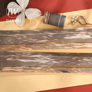 JIANWU 67mm * 5m Vintage Road Shadow Phong Cảnh Chất Liệu Cắt Băng Thêu Sò PET Sáng Tạo DIY Tạp Chí Văn Phòng Phẩm